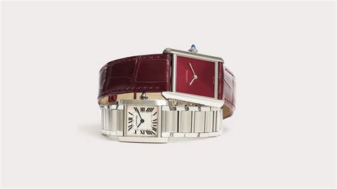 cartier burgundy tank|cartier french tank watch.